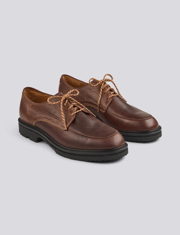 FORÉT + PENNON 4 EYE DERBY - BROWN