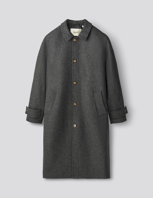 PINE WOOL COAT - DARK GREY MELANGE