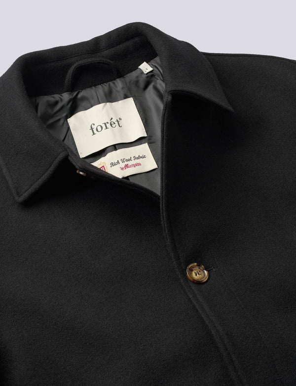 PINE WOOL COAT - BLACK