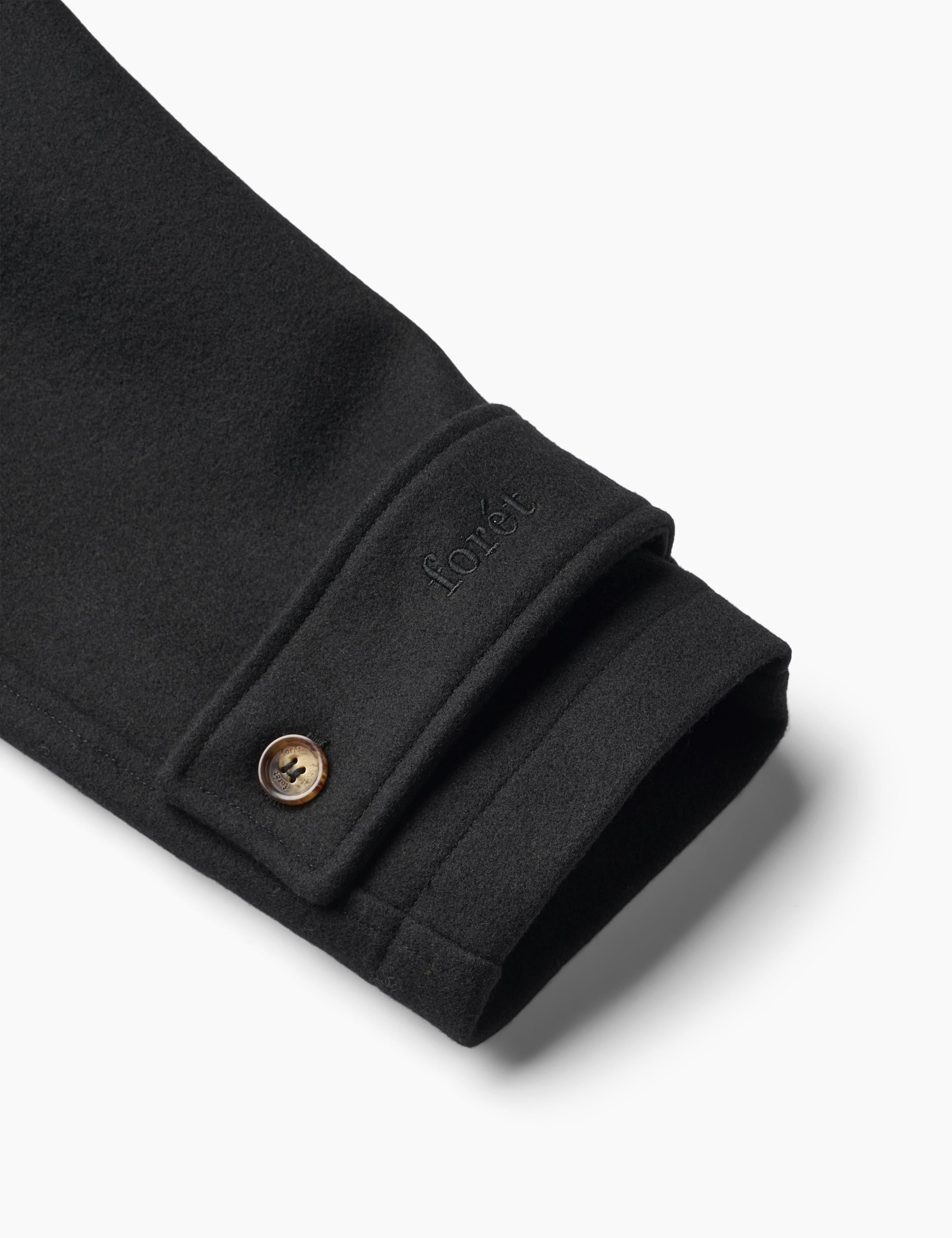 PINE WOOL COAT - BLACK