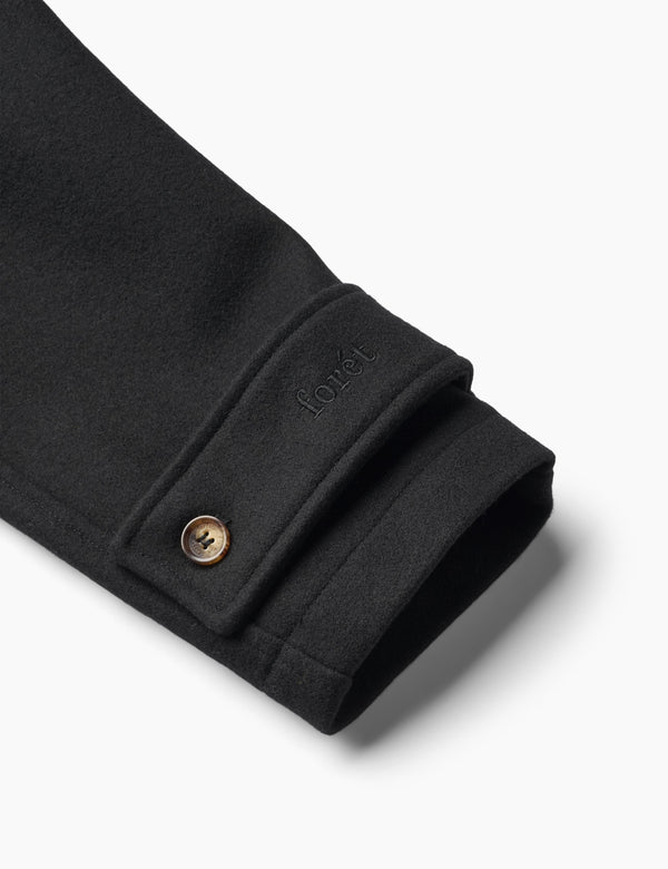 PINE WOOL COAT - BLACK