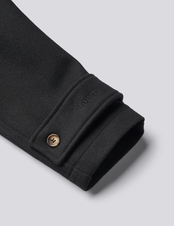 PINE WOOL COAT - BLACK