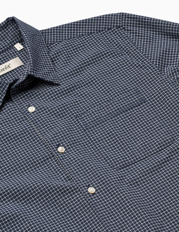 PLUTO CHECKED SHIRT - NAVY/CLOUD