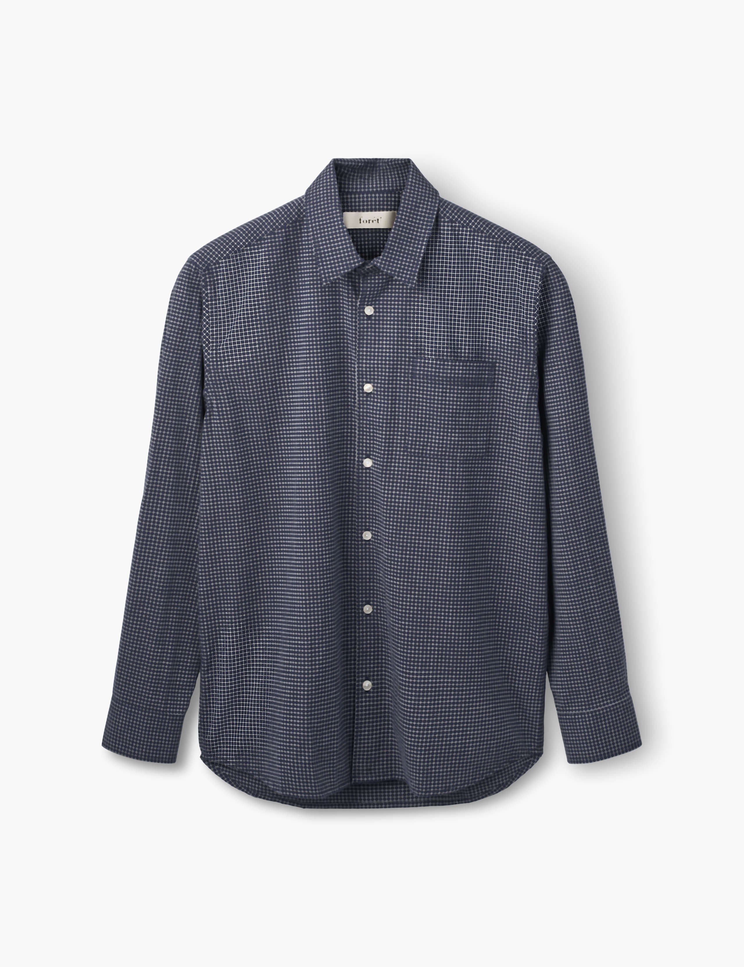 PLUTO CHECKED SHIRT - NAVY/CLOUD