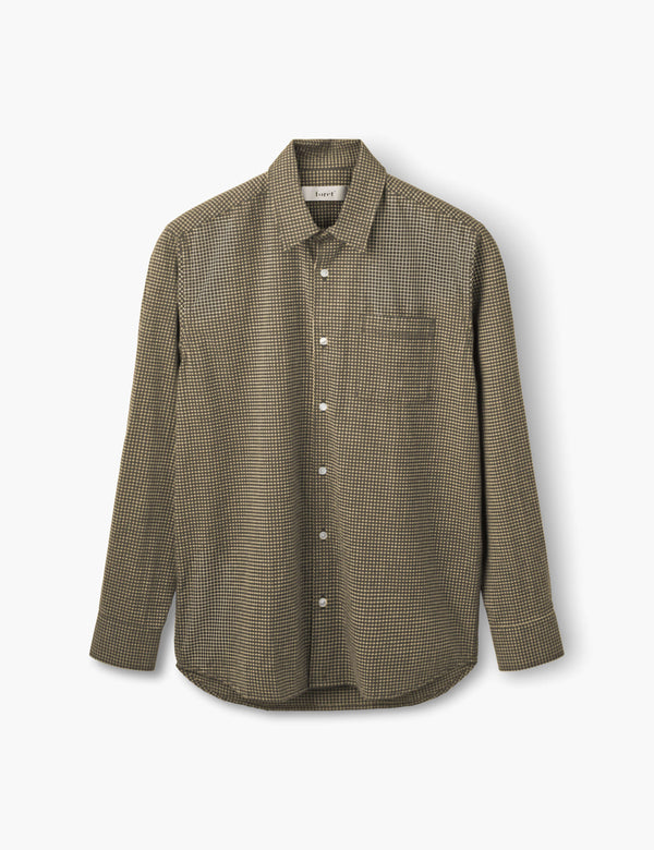 PLUTO CHECKED SHIRT - STONE/CLOUD