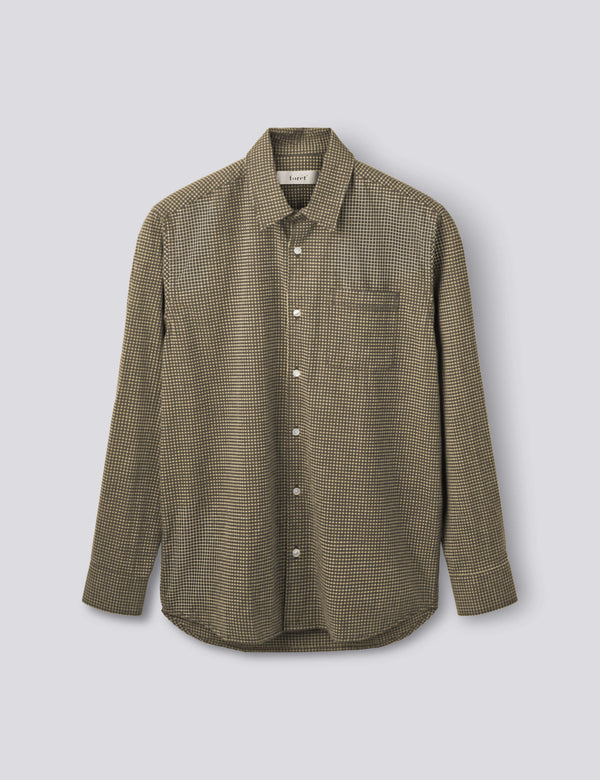 PLUTO CHECKED SHIRT - STONE/CLOUD