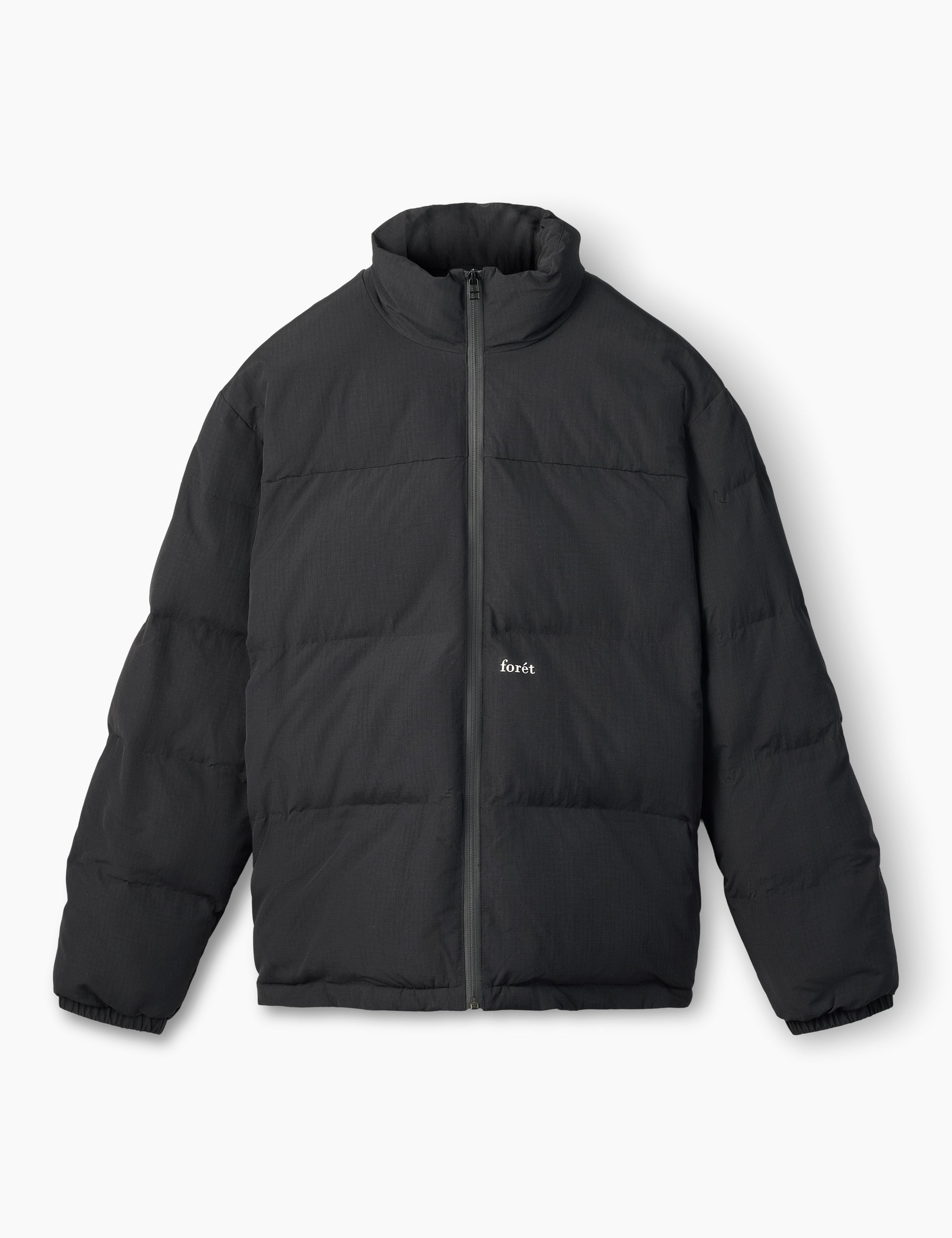 POLAR PUFFER JACKET BLACK – foret - Main Image
