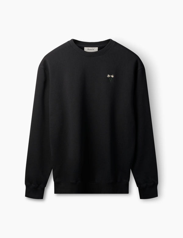 POSY SWEATSHIRT - BLACK