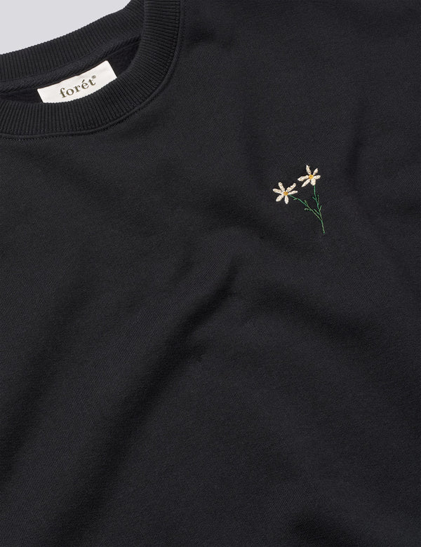POSY SWEATSHIRT - BLACK