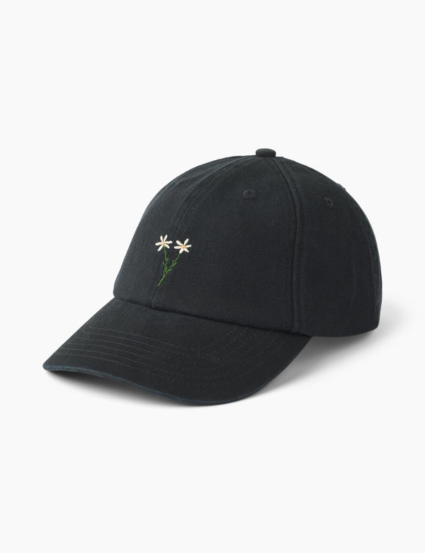 POSY WASHED CAP - BLACK