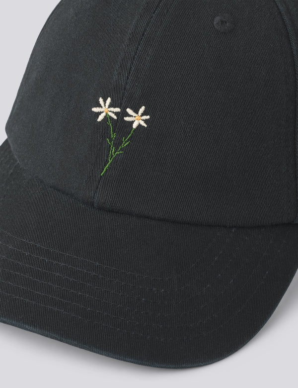 POSY WASHED CAP - BLACK