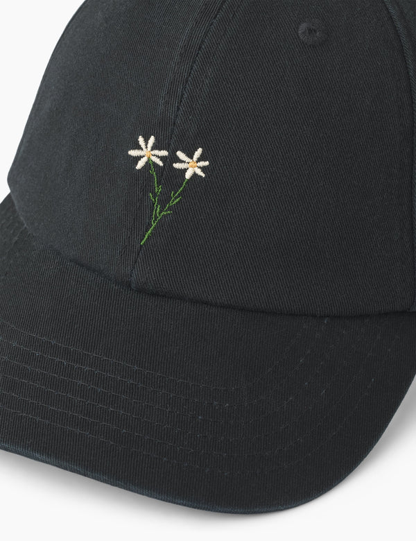 POSY WASHED CAP - BLACK