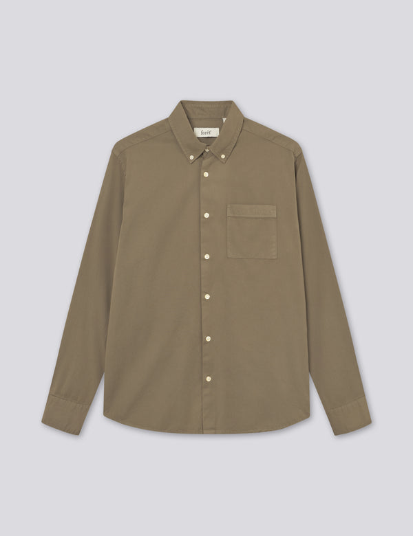 CAMP LIGHT TWILL SHIRT - DUSTY OLIVE