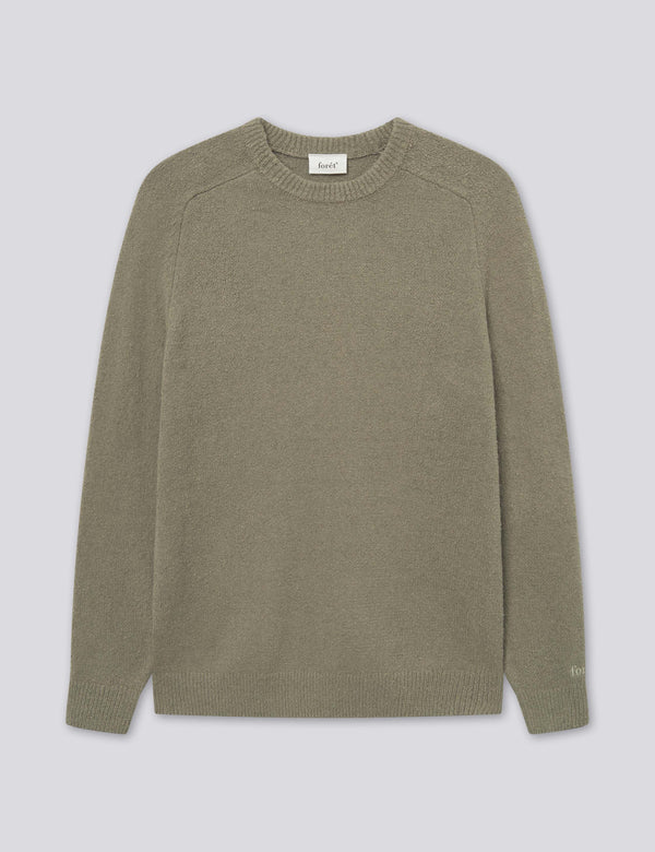 BLOOM BOUCLE KNIT - DUSTY OLIVE