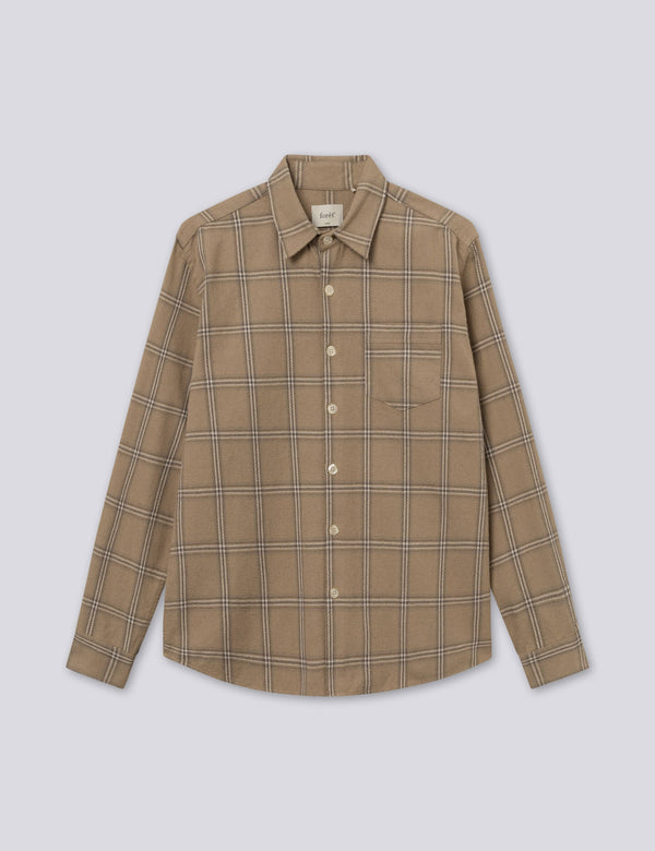 FABLE CHECK SHIRT - KHAKI CHECK