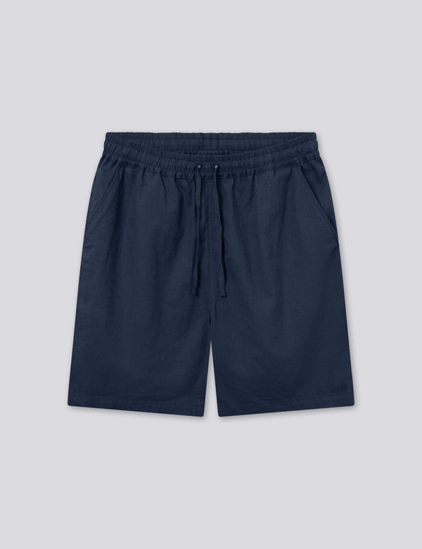 SERENE LINEN SHORTS - NAVY