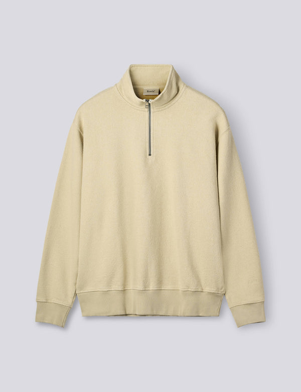 RAIN HALF ZIP SWEATSHIRT - CHALK