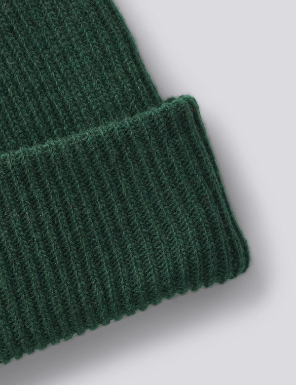 RELAX RIB BEANIE - DARK GREEN