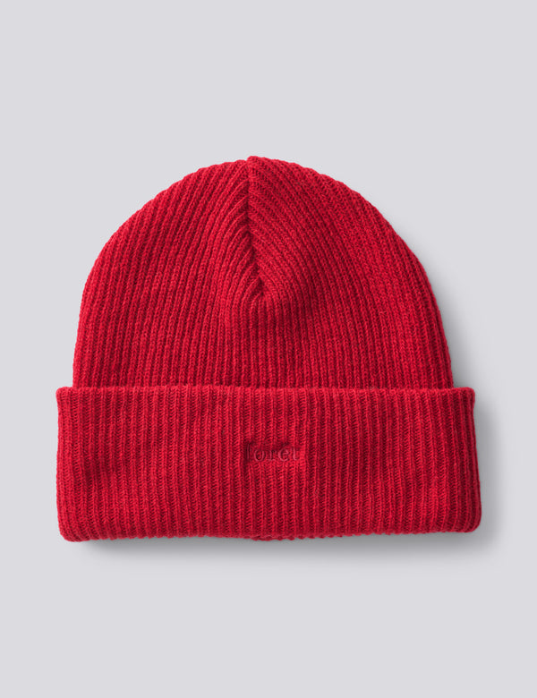 RELAX RIB BEANIE - RED
