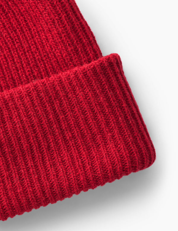 RELAX RIB BEANIE - RED