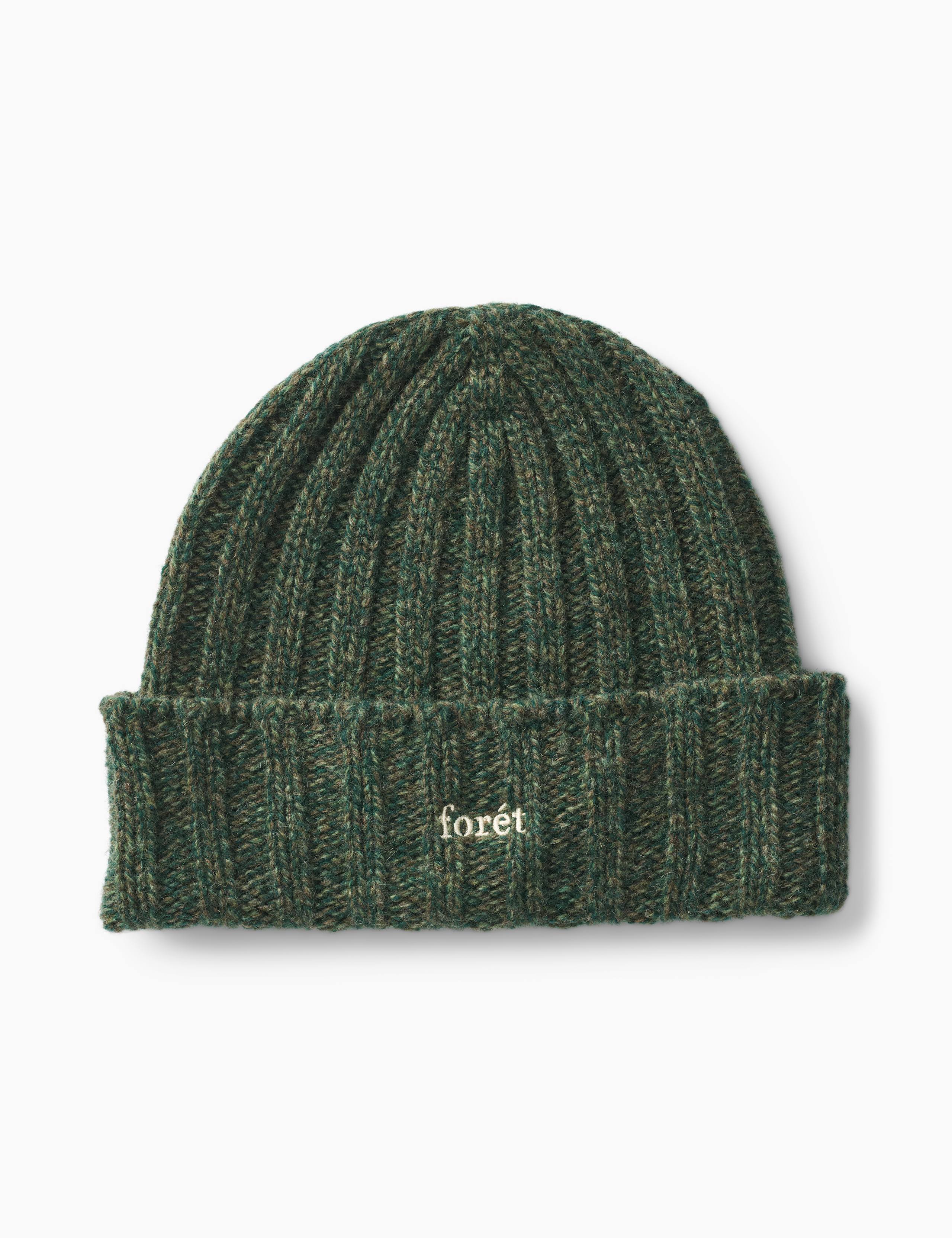 RELAX RIB PUZZLE BEANIE - GREEN