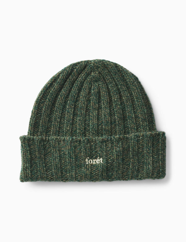 RELAX RIB PUZZLE BEANIE - GREEN