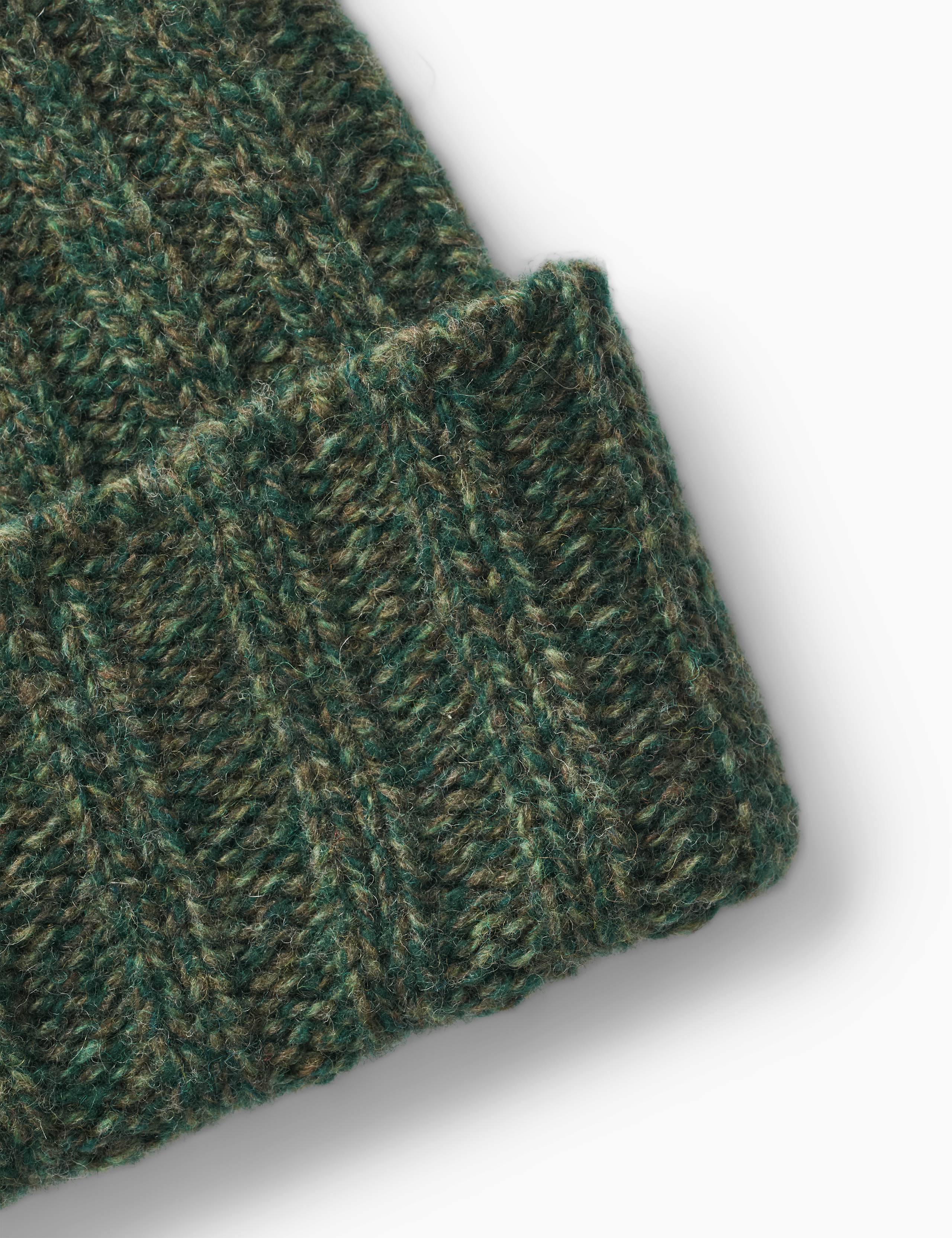 RELAX RIB PUZZLE BEANIE - GREEN