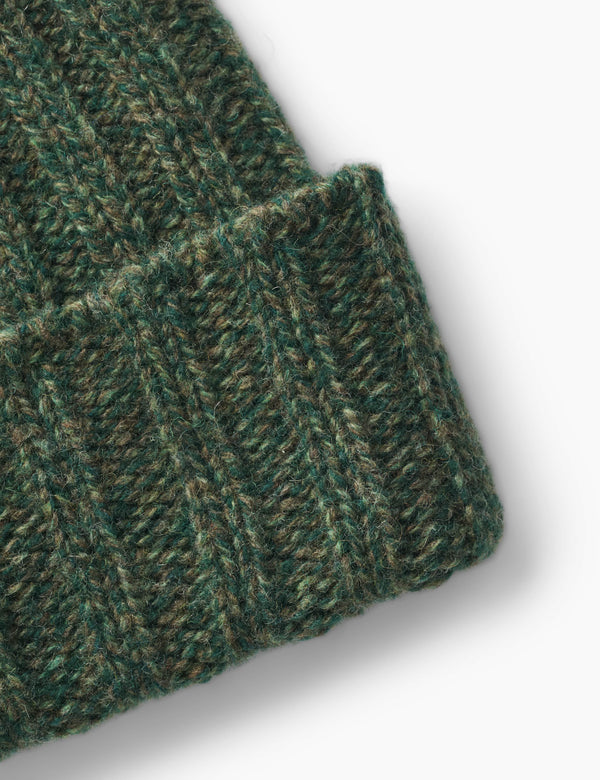 RELAX RIB PUZZLE BEANIE - GREEN