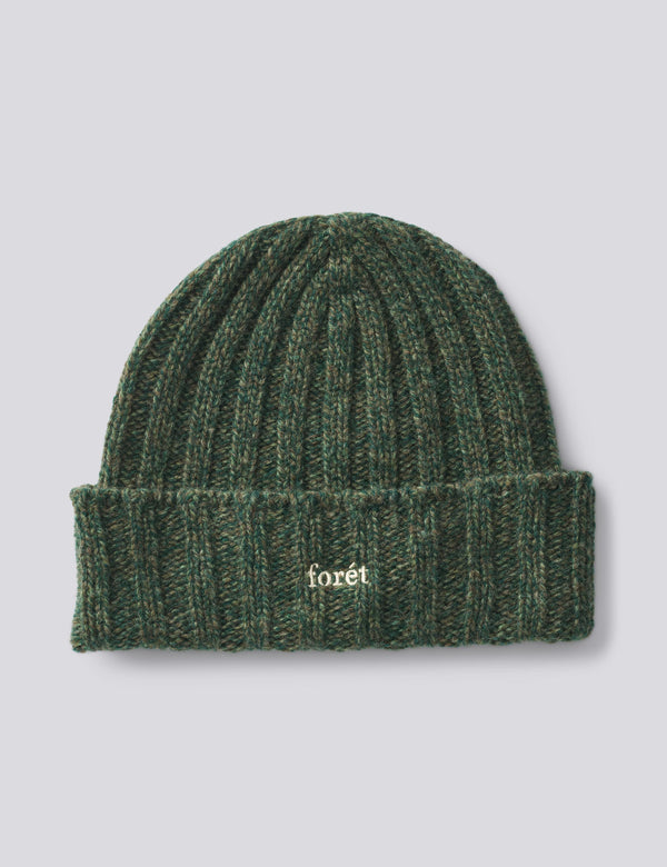 RELAX RIB PUZZLE BEANIE - GREEN