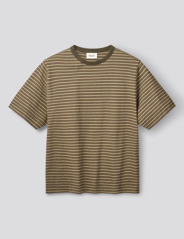 REPEAT RELAXED FIT T-SHIRT - WOOD STRIPE