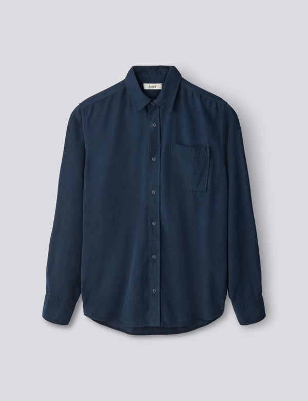 RIVER CORDUROY SHIRT - NAVY