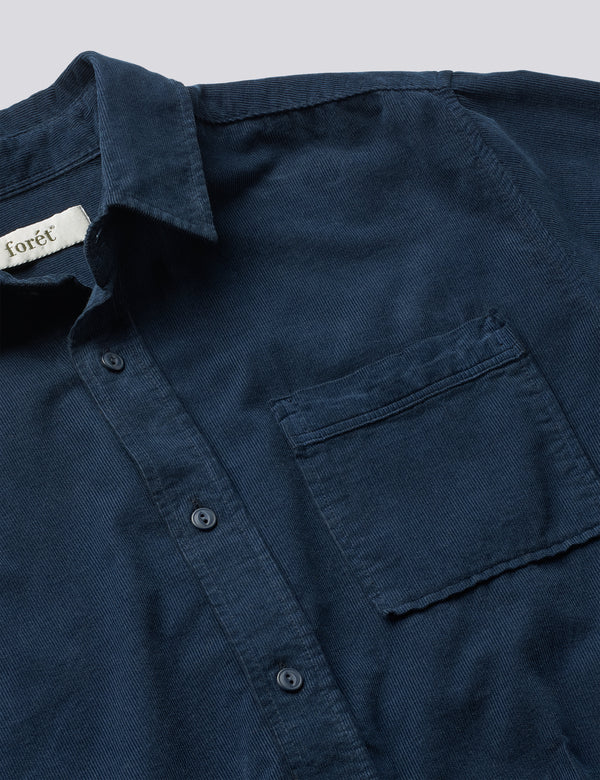 RIVER CORDUROY SHIRT - NAVY