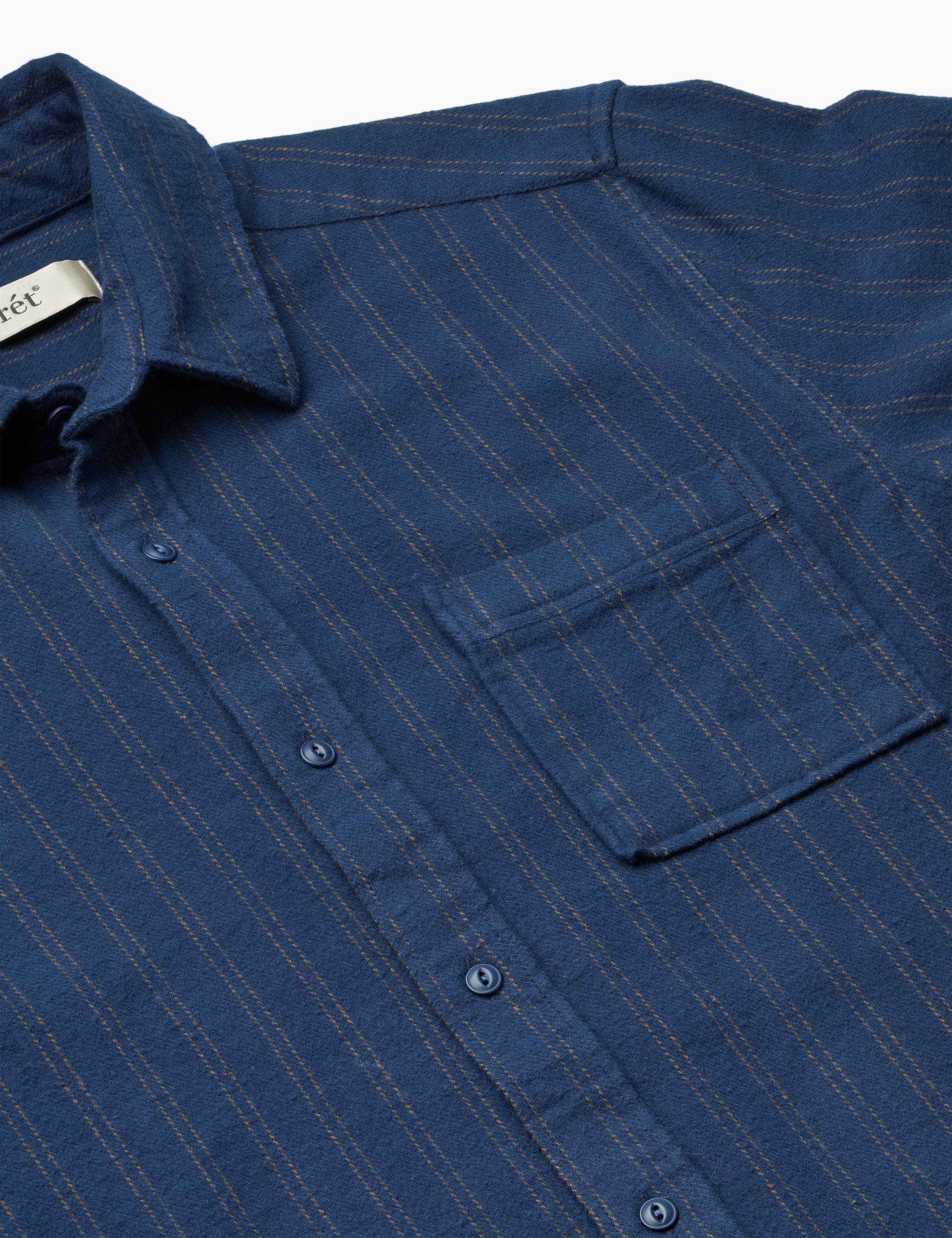 RIVER FLANNEL SHIRT - NAVY/EARTH
