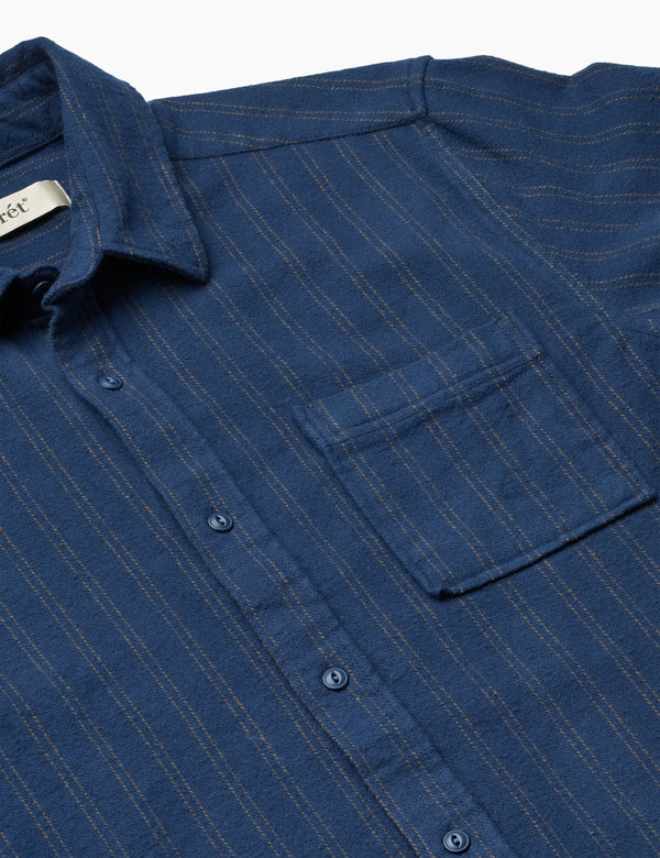 RIVER FLANNEL SHIRT - NAVY/EARTH