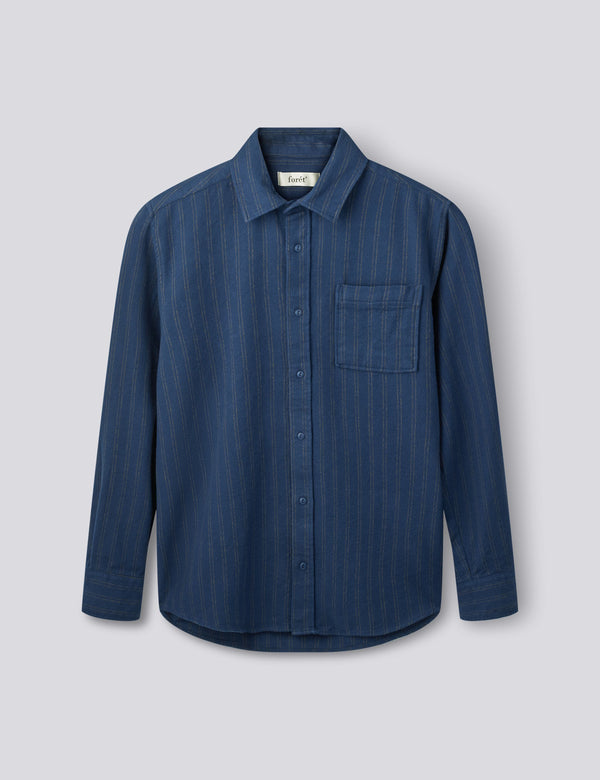 RIVER FLANNEL SHIRT - NAVY/EARTH