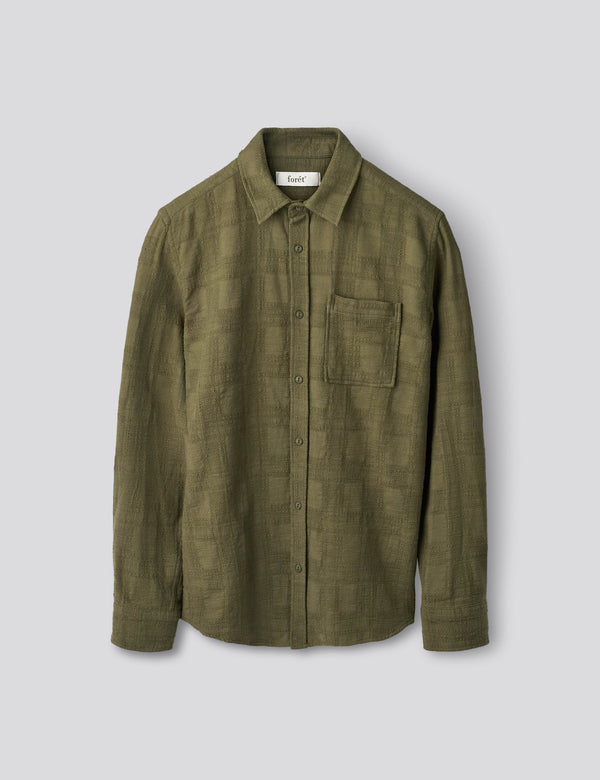RIVER JACQUARD SHIRT - ARMY