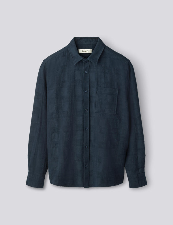 RIVER JACQUARD SHIRT - NAVY