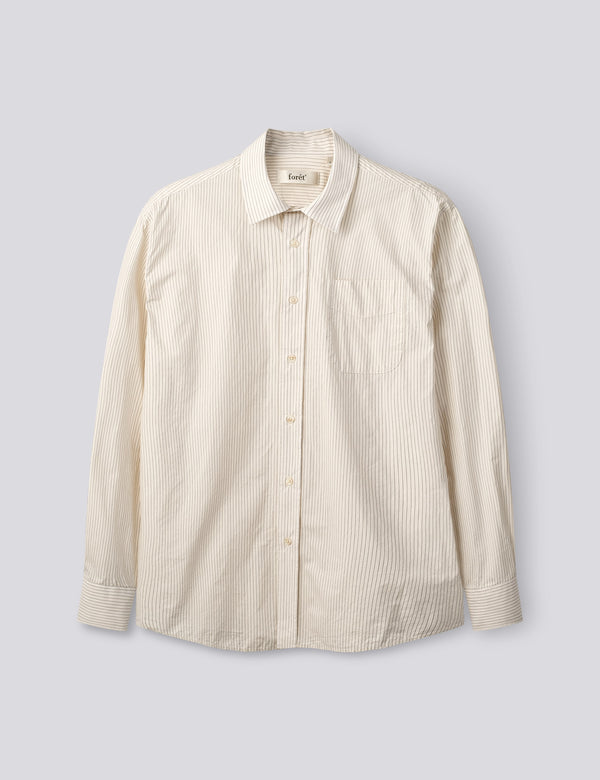 SCOUT POPLIN RELAXED FIT SHIRT - CLOUD STRIPE
