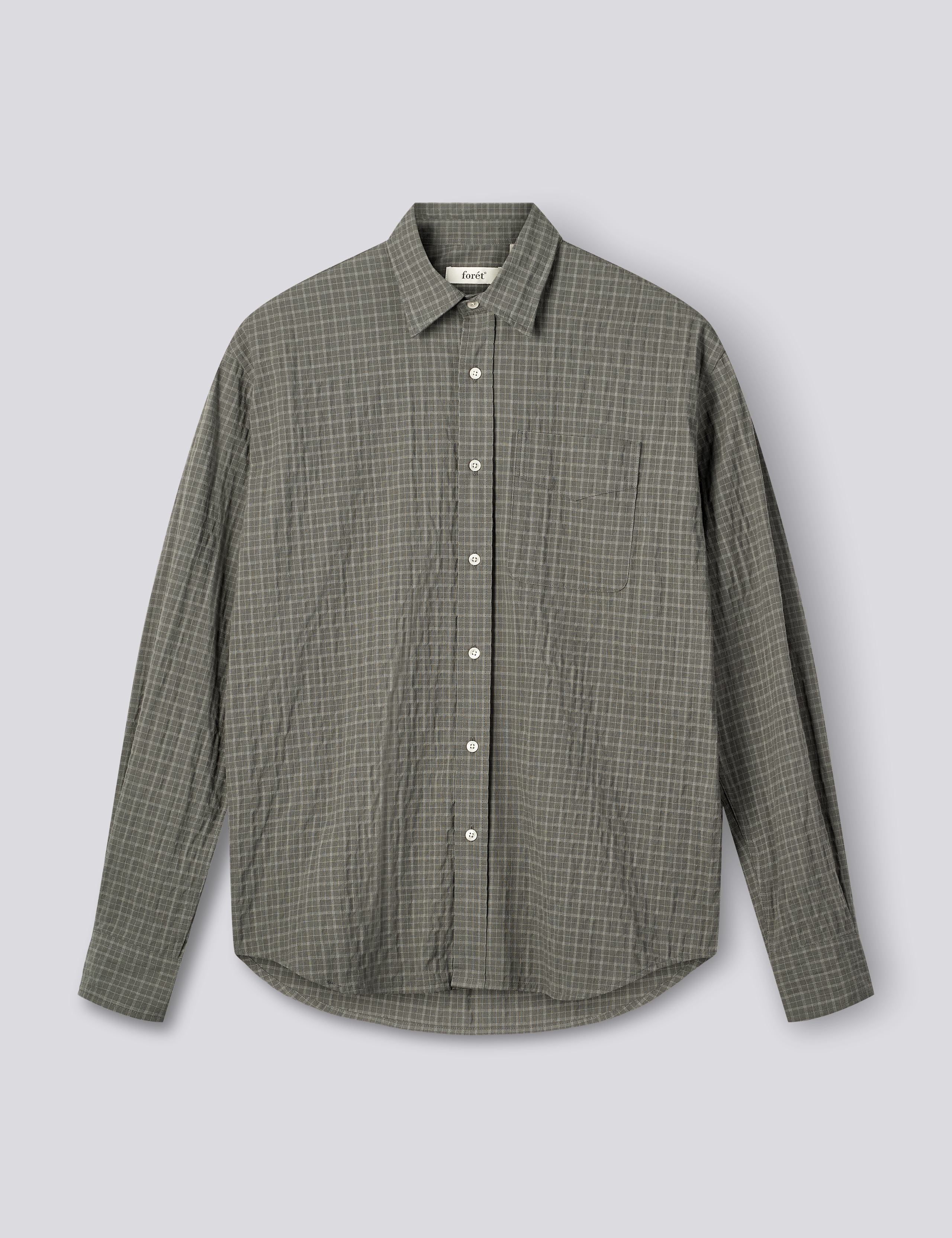 SCOUT RELAXED FIT MICRO CHECK SHIRT - FADED BLACK CHECK – foret