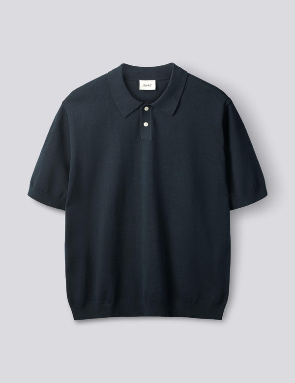 SEA COTTON LINEN SS POLO - NAVY