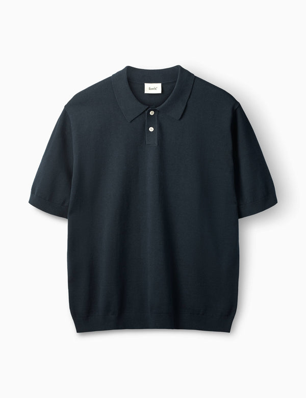 SEA COTTON LINEN SS POLO - NAVY