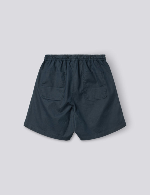 SHIFT COTTON LINEN SHORTS - NAVY