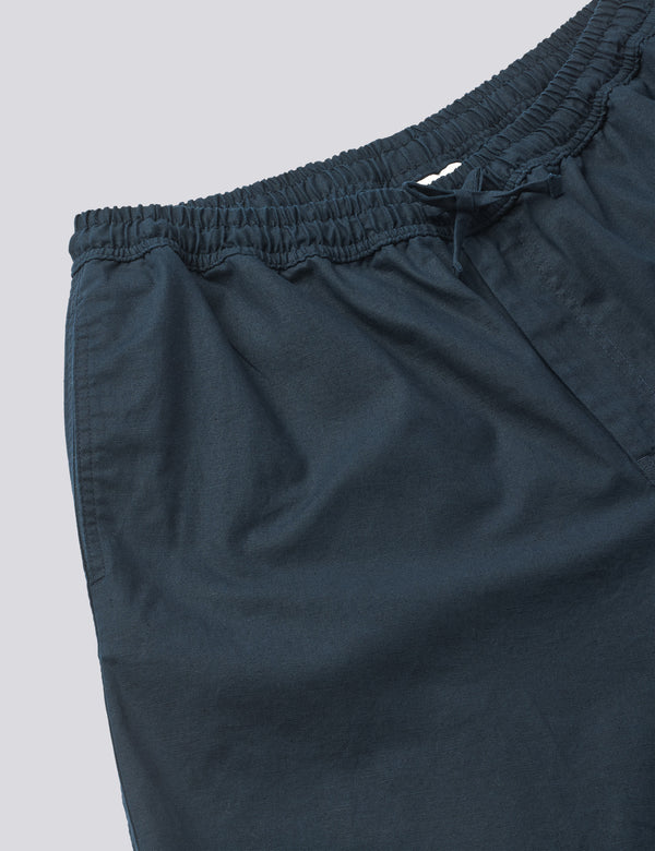SHIFT COTTON LINEN SHORTS - NAVY