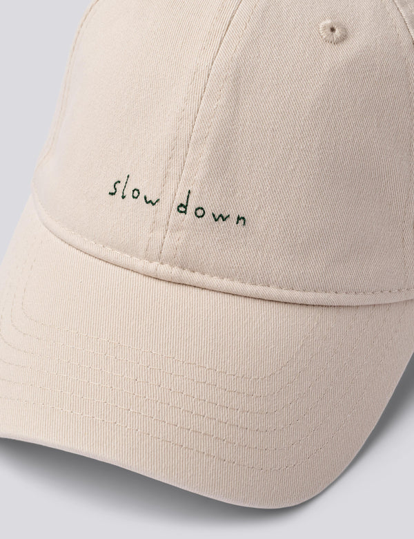 SLOW DOWN WASHED CAP - CLOUD