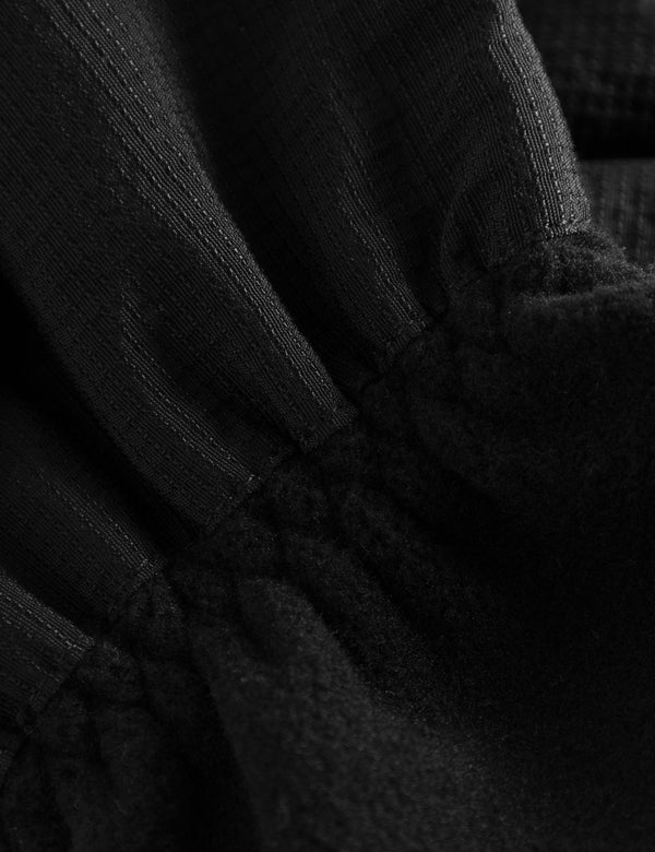 SNOWY FLEECE GLOVES - BLACK