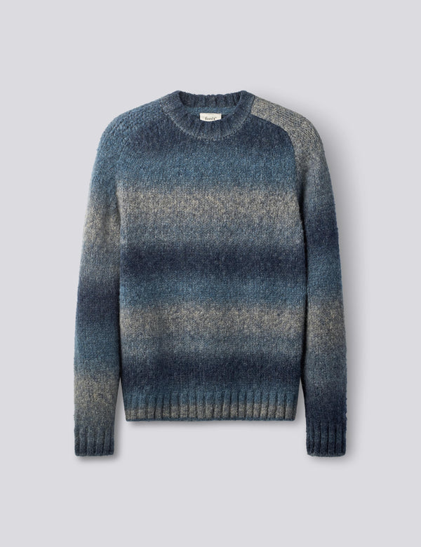 SPACE YARN CREW NECK - BLUE