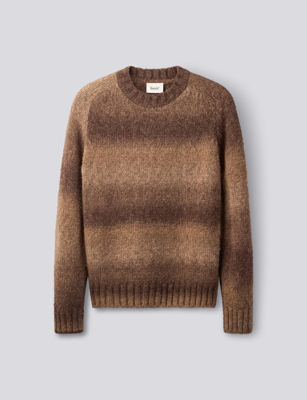 SPACE YARN CREW NECK - BROWN