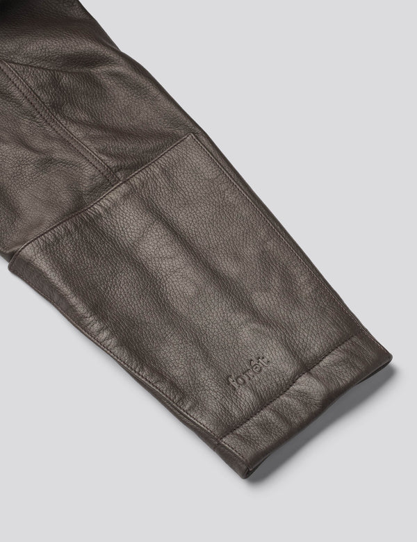 SUNRAY LEATHER JACKET - BROWN