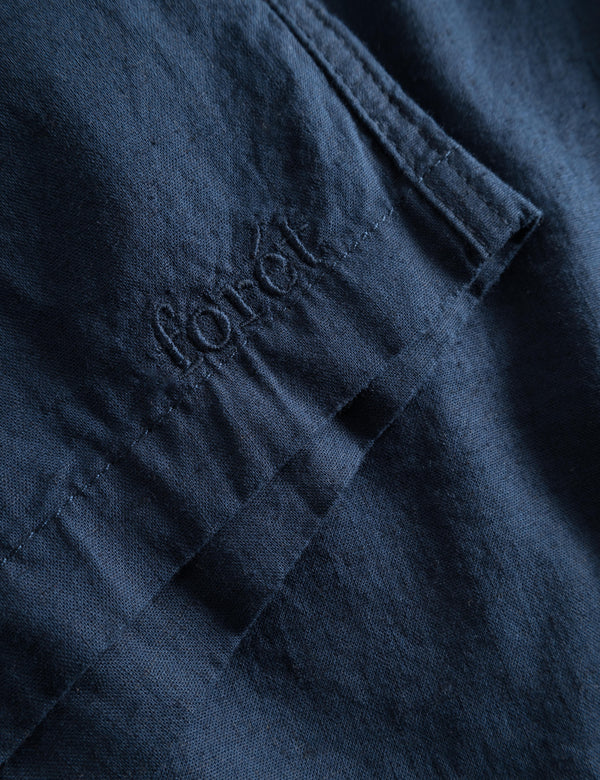 SERENE LINEN SHORTS - NAVY