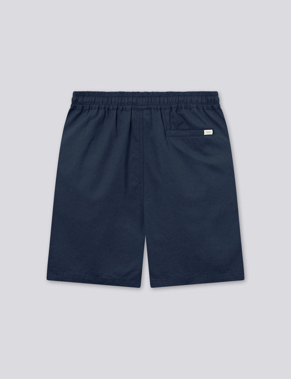 SERENE LINEN SHORTS - NAVY